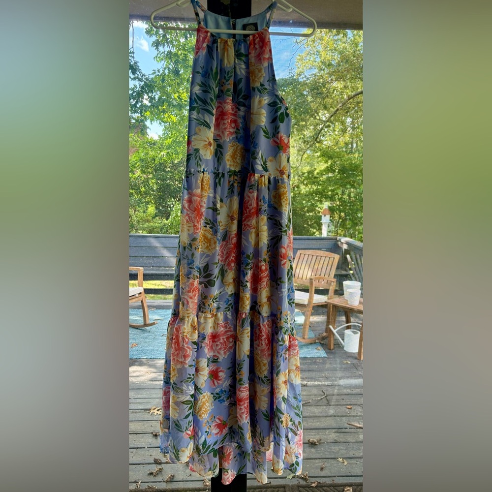 Vince Camuto Chiffon Floral Maxi Dress